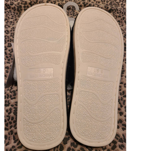 Seranoma Jamie Women's Open Toe Two Tone Fluffy Bedroom Anti Slip Slipper 9 (AH) - Picture 4 of 6